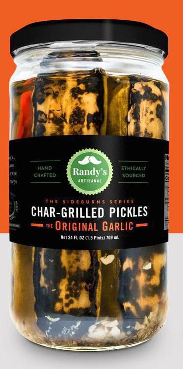 Randy's Artisanal - (Sideburns) - Char-Grilled Pickles - Original Garlic 24 FL OZ PKL0011C
