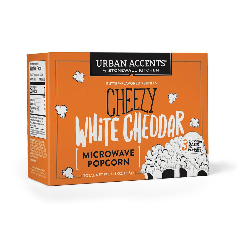 Stonewall Kitchen - Urban Accents - Cheezy White Cheddar Microwave Popcorn 11.1 oz - 371101