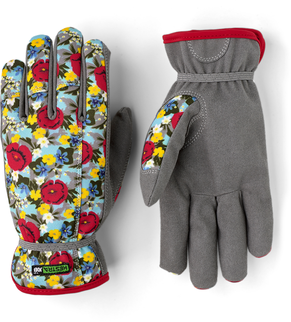 Hestra Gloves - Garden Robin - Red Print - Size 8 - 75040-569-08
