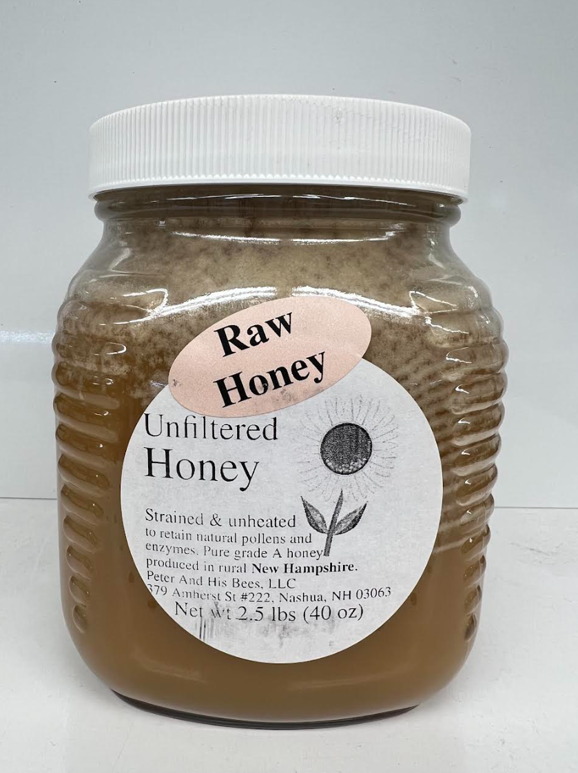 Peter And His Bees - 2.5 lbs Raw Unfiltered Pure Local NH Honey
