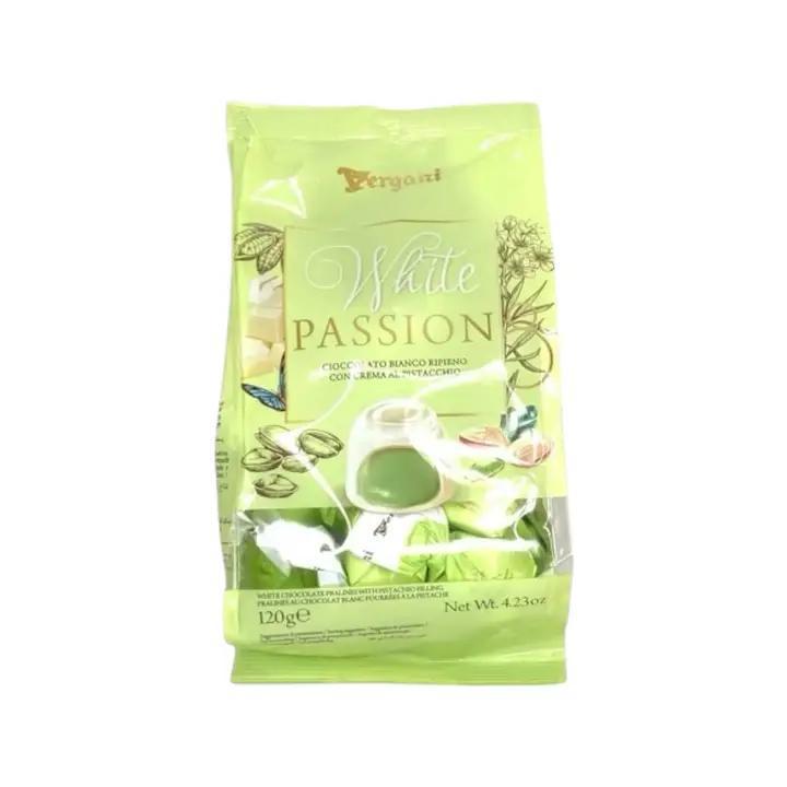 Vergani - White Passion Pralines with Pistachio Cream 4.23 oz