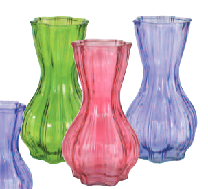 Chloe Vase 4" Opening x 10" H Assorted Colors G1168