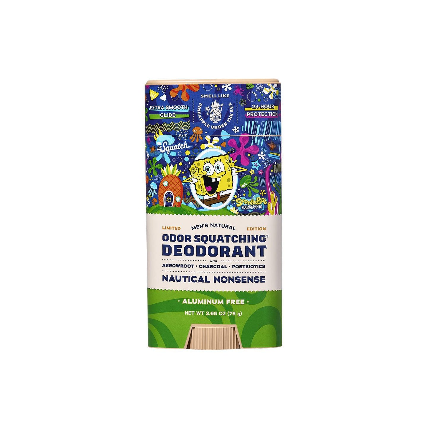 Dr. Squatch - Spongebob x Patrick - Nautical Nonsense Deodorant 2.65 oz - WH-DEO-NNS-01