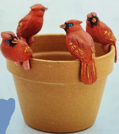 Land & Sea - 4" Pot Hanger Large Cardinal - PH39
