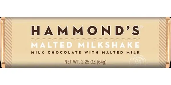 Hammond's Candies Chocolate Bars - Malted Milkshake Milk Chocolate OC12912 DISCO