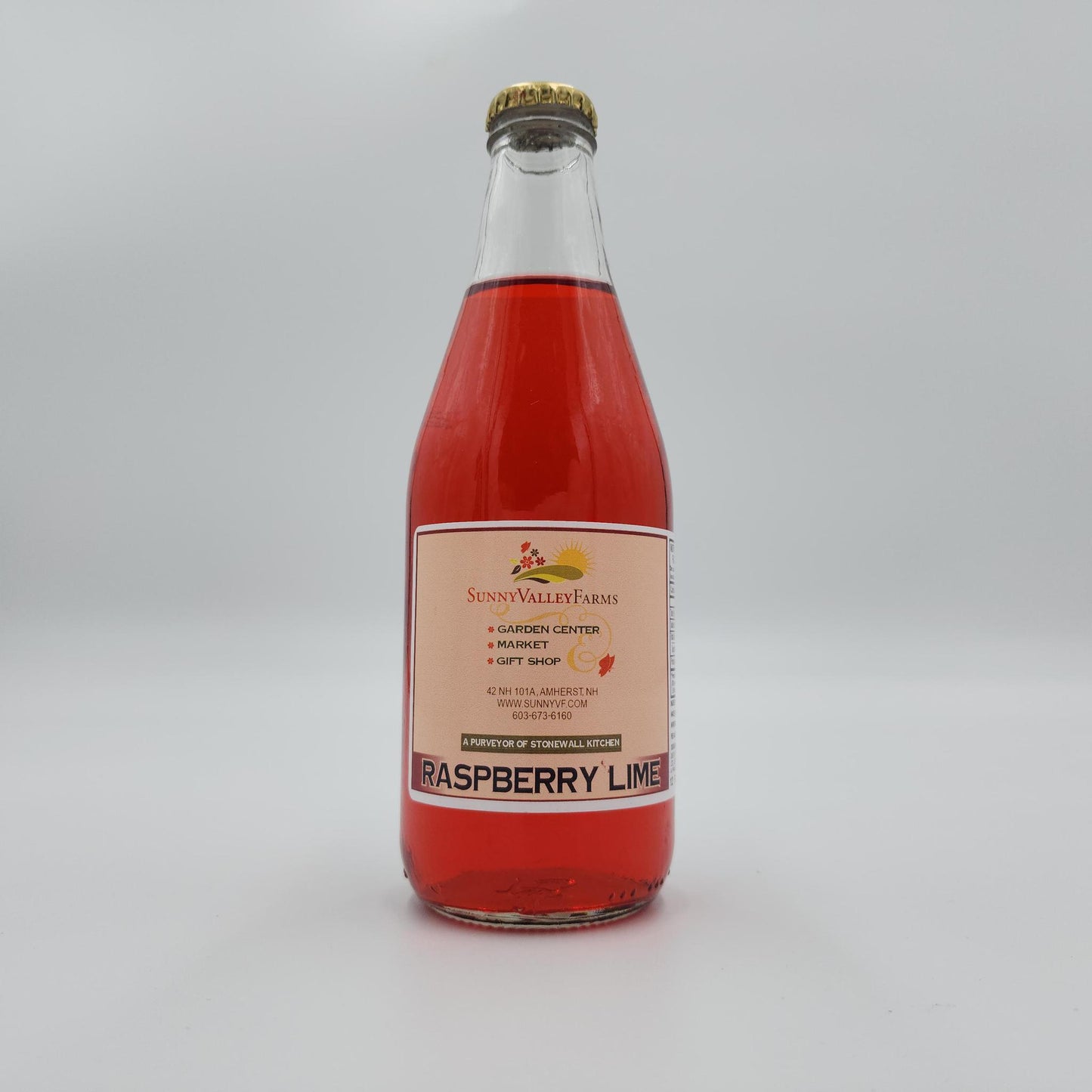 Sunny Valley Farms - Raspberry Lime Ricky 12 oz Glass Bottle