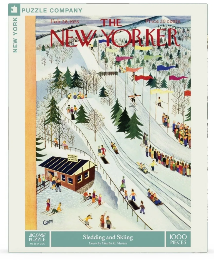 New York Puzzle Company - Sledding and Skiing - NPZNY2598