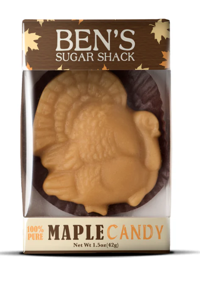 Ben's Sugar Shack - Turkey Shaped Maple Candy 1.5 oz - BBTKMC