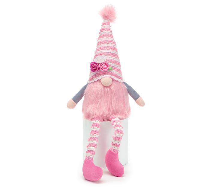 Burton & Burton - Pink and White Gnome w/ Pink Faux Fur - 9746315