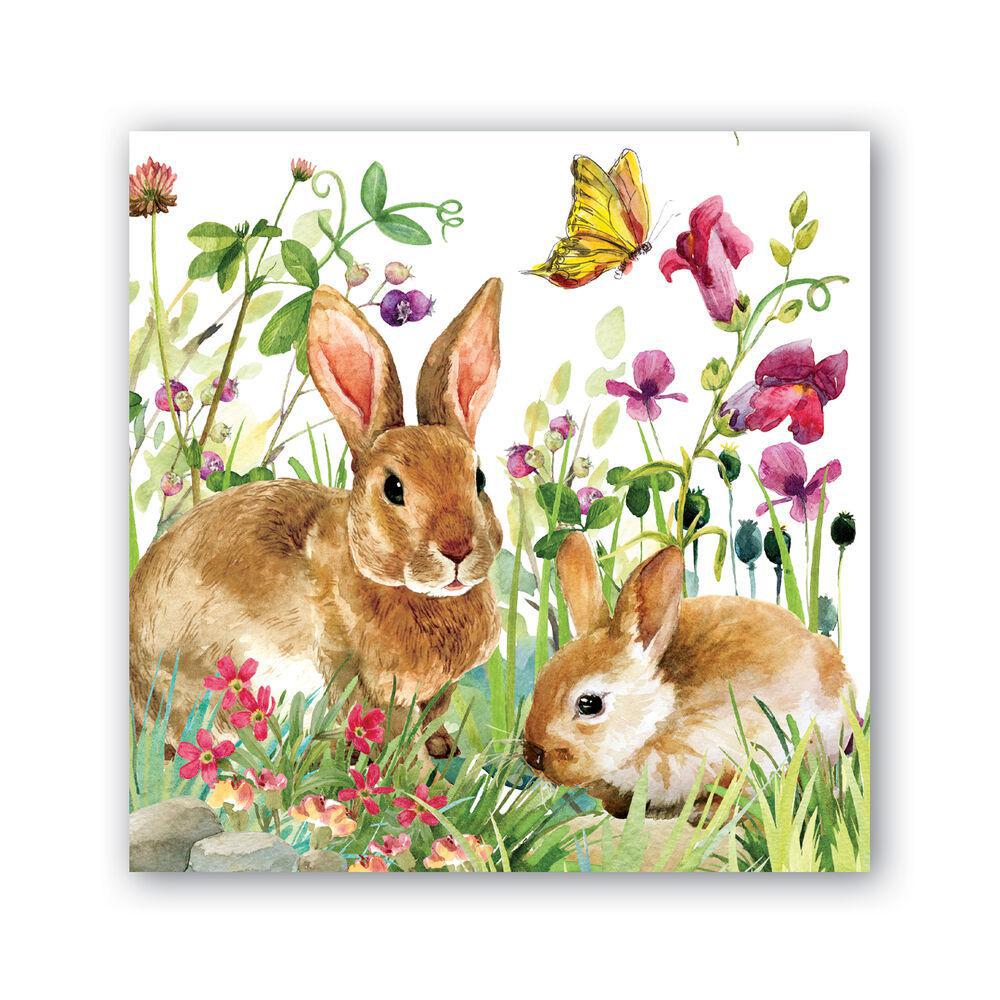 Michel Design Works - Bunny Meadow Cocktail Napkin - Style A 814382