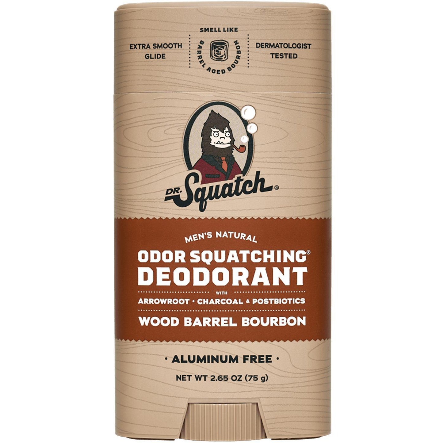 Dr. Squatch - Wood Barrel Bourbon Deodorant 2.65 oz - WH-DEO-WBB-02