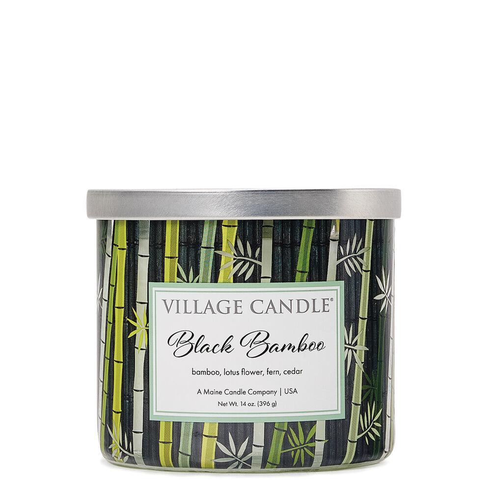 Stonewall Kitchen - Village Candle - Black Bamboo Luminary Candle 14 oz - 4170140