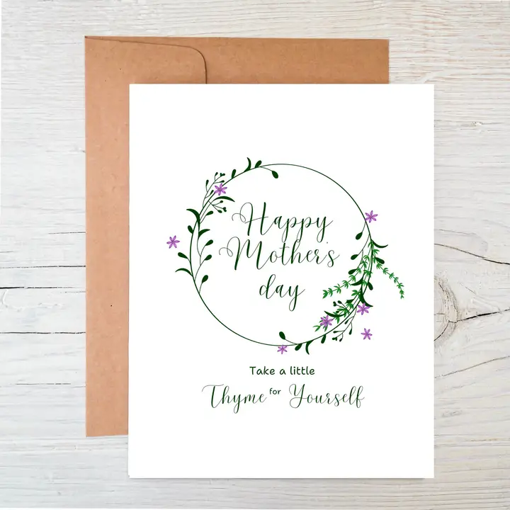 Raven's Edge Studio - Plantable Card | Mother's Day Card | Eco Card | Take Thyme