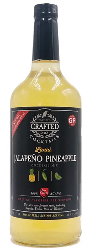 Crafted Brand Company Cocktail Mixes - Jalapeno Pineapple  33.5 oz DISCO