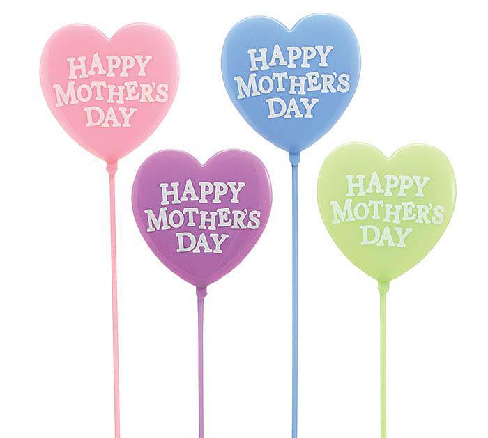 Burton & Burton - Happy Mother's Day Heart Plastic Pick - 9721832