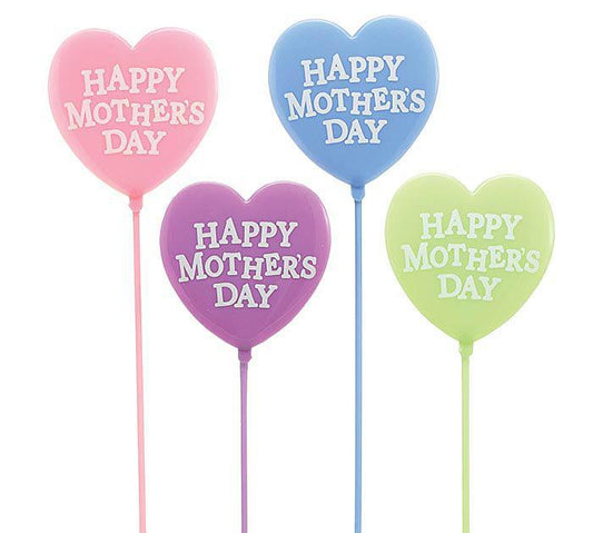 Burton & Burton - Happy Mother's Day Heart Plastic Pick - 9721832