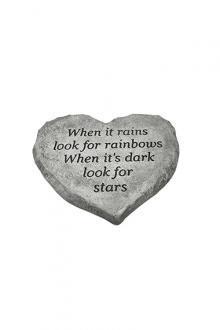Massarelli's HEART STONE - WHEN IT RAINS LOOK FOR RAINBOWS When it's dark look for stars 1797