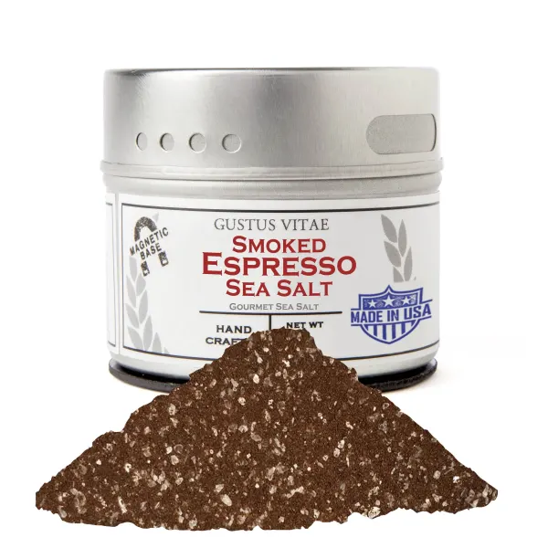 Gustus Vitae Smoked Espresso Sea Salt - Tin