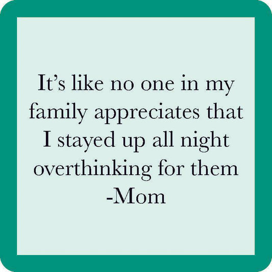Drinks On Me: Coaster: Overthink Mom 1080