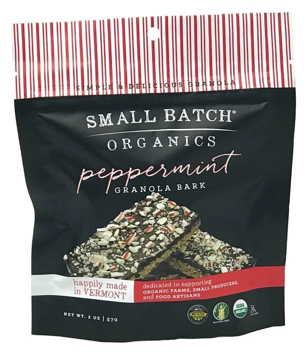 Small Batch Organics - Granola Bark Peppermint  2oz DISCO