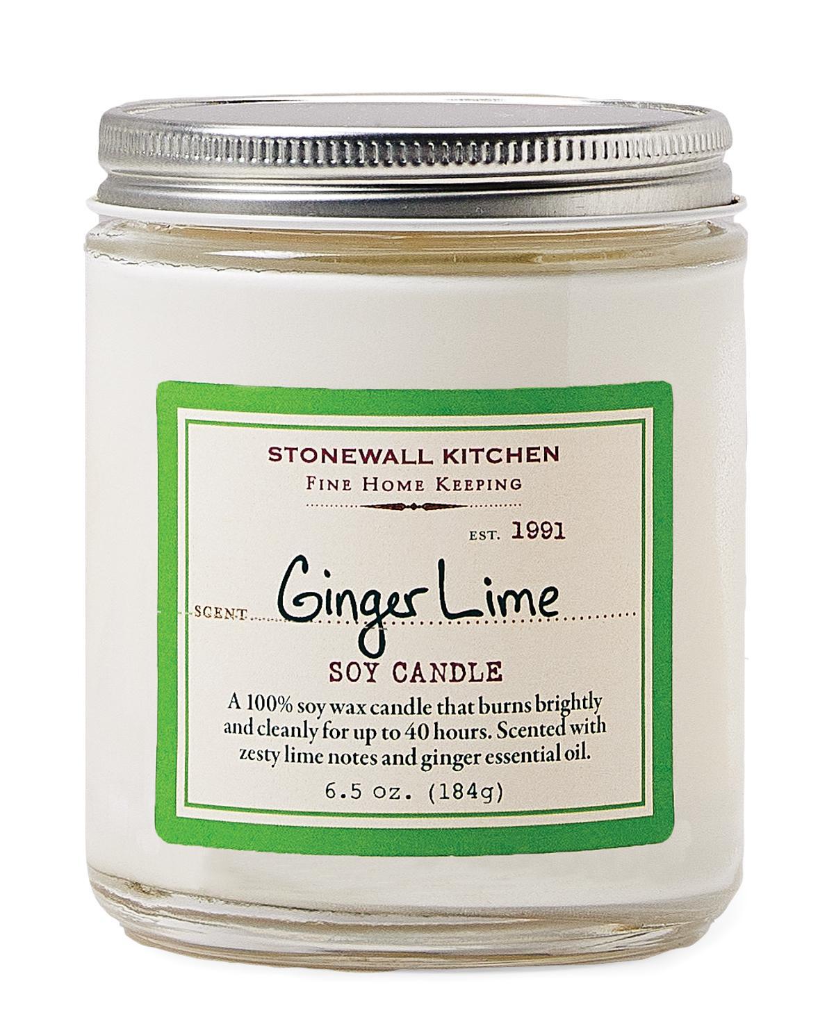 Stonewall Kitchen - Ginger Lime Soy Candle 6.oz 5625296