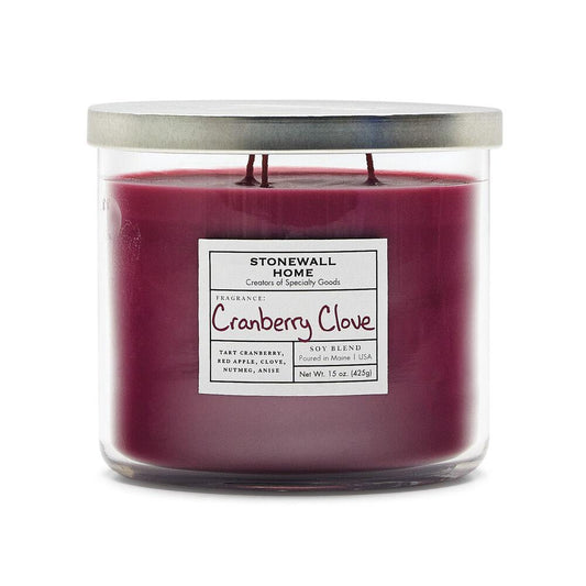 Stonewall Kitchen Cranberry Clove Candle 15 oz Bowl 651522