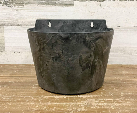 Novelty 9.5" Napa Half Wall Pot Black 80250453