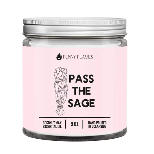 Funny Flames Candle Co - Pass the Sage Candle 9oz