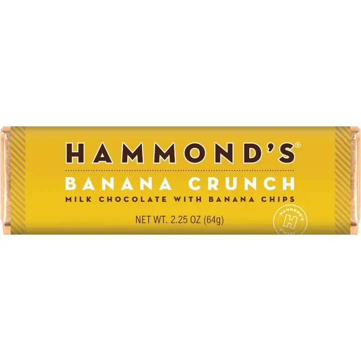 Hammond's Candies - Banana Crunch Milk Chocolate Bar 2.25oz - OC41712