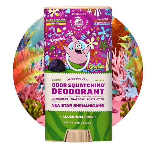 Dr. Squatch - Spongebob x Patrick - Sea Star Shenanigans Deodorant 2.65 oz - WH-DEO- SSH-01