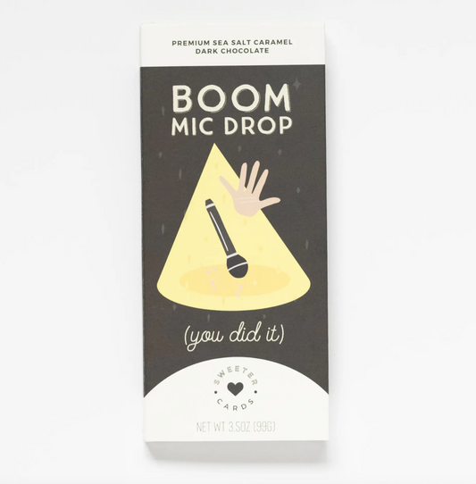 Sweeter Cards -  Chocolate Bar + Greeting Card – Boom Mic Drop!