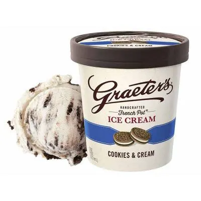 Graeter’s Ice Cream - Ice Cream Cookies & Cream 16 oz 63707 DISCOSVF