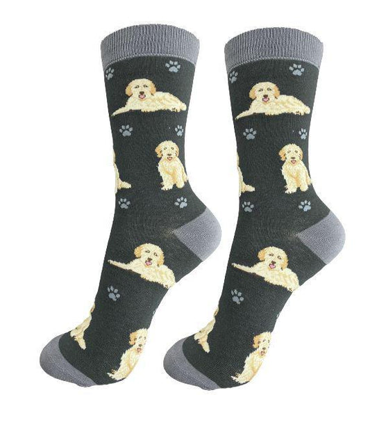 E&S Pets - Goldendoodle, grey Full Body Socks 800 FB-134b