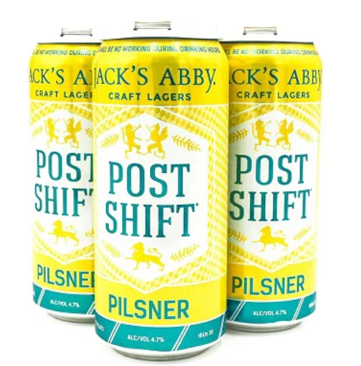 Jack's Abby - Post Shift Pilsner - 4 Pack 16 oz Cans - 1541963