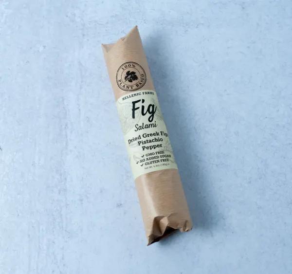 Hellenic Farms - Vegan Fig Salami - Fig Salami w/ Pistachio & Pepper 6.3 oz - 801-ER8Z2