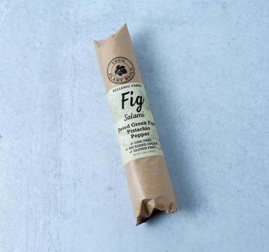 Hellenic Farms - Vegan Fig Salami - Fig Salami w/ Pistachio & Pepper 6.3 oz - 801-ER8Z2