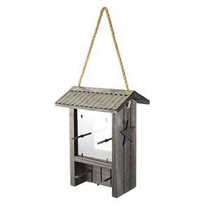 Audubon Rustic Farmhouse Finch Feeder w/Galvanized Metal Roof  80440297 DISCO