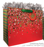 Jillson & Roberts - Jumbo Totes - Christmas Party Red - XJT580
