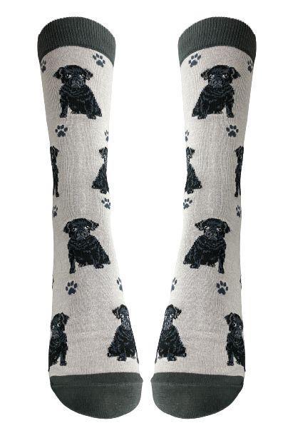 E&S Pets - Pug black Full Body Socks 800 FB-32