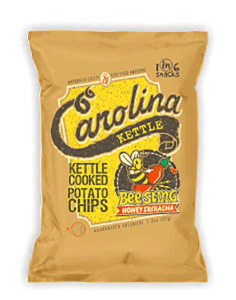 1 in 6 Snacks Carolina Kettle - Chips - Bee Sting Honey Sriracha 5oz DISCO