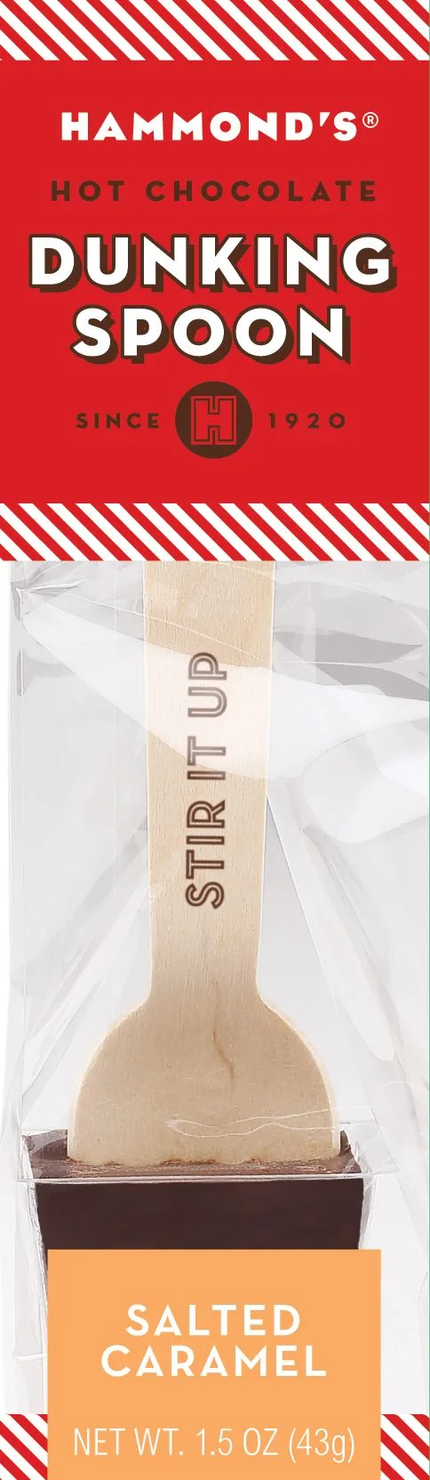 Hammond's Candies - Salted Caramel Dark Chocolate Dunking Spoon 1.5oz - CS14716