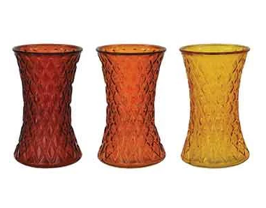 Embossed Fire Gathering Vase - Assorted Colors - 26-G1234