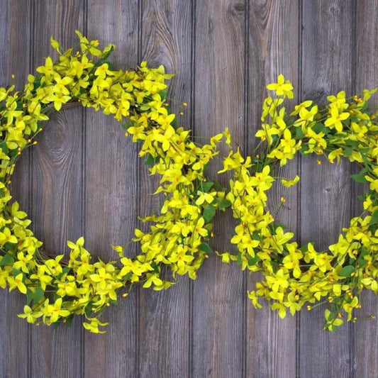 Wholesome Home Decor - Blooming Forsythia Wreath Large - BG4174