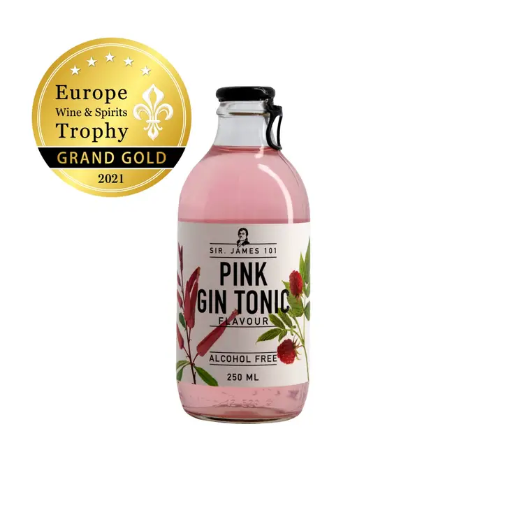 Better Rhodes - Sir. James 101 Pink Gin Tonic - Alcohol Free| 4-pack 250mls