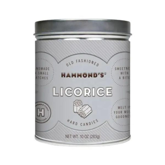Hammond's Candy - Drop Candy - Licorice 10oz Tin