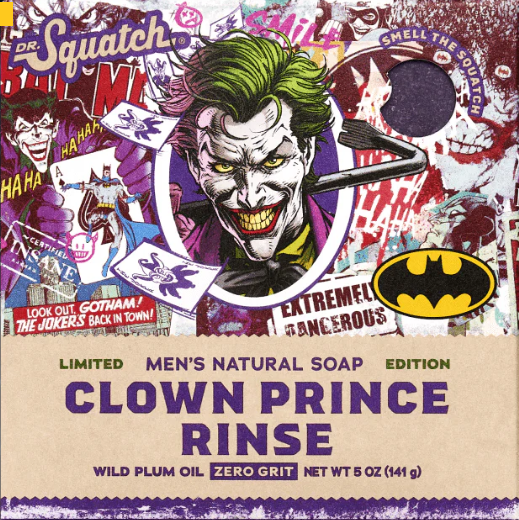 Dr. Squatch - Batman - Clown Prince Rinse 5 oz bar soap - WH-BAR- JKR-01