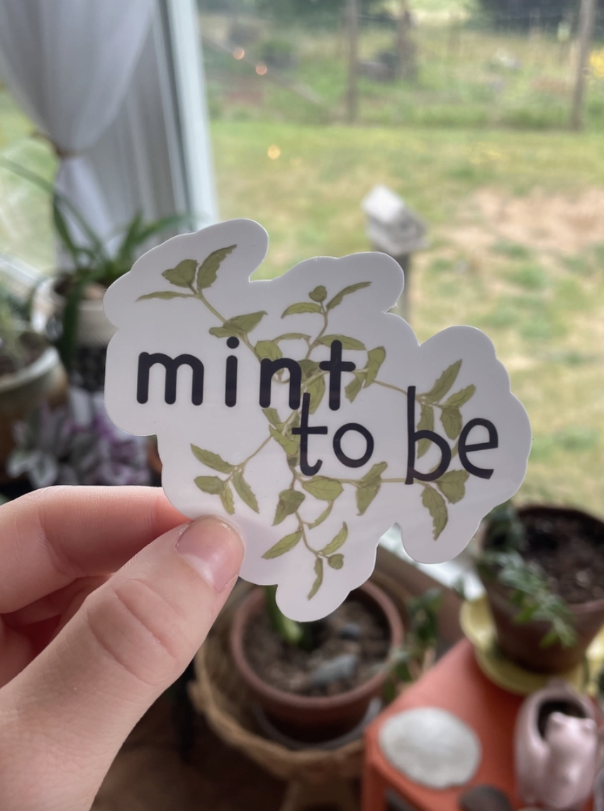 Raven's Edge Studio - Herb Sticker ~ "Mint to be"