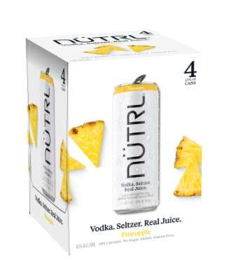 Nutrl - Pineapple Vodka Seltzer - 4 pack 12 oz cans - 1076251 DISSVF