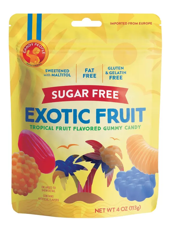 Candy People Sugar Free Exotic Fruit Mix  4 oz DISCO