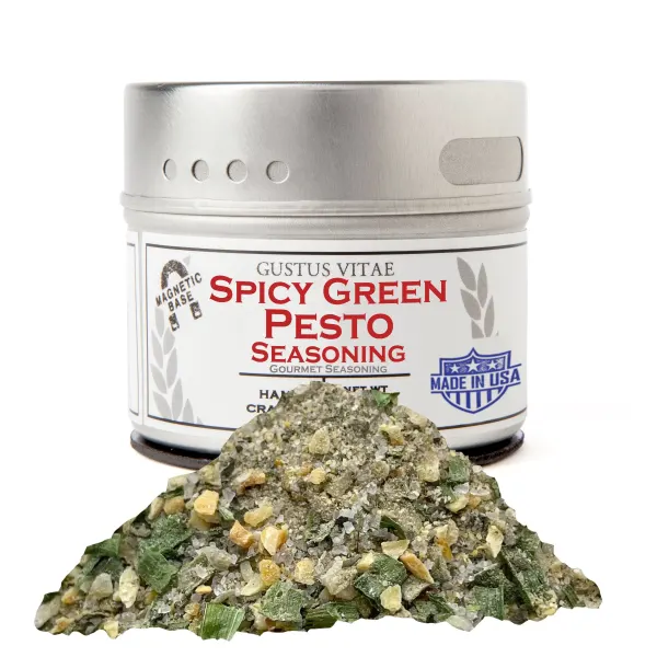 Gustus Vitae Spicy Green Pesto Seasoning - Tin